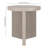 Holm 22" Round Fluted Side Table with Pedestal Base in Alder White| Mid-Century Modern Accent Table for Living Room or Bedroom -612592016