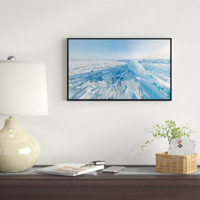 «Ice Hummocks in Lake Baikal Siberia», reproduction de photo sur toile tendue encadrée