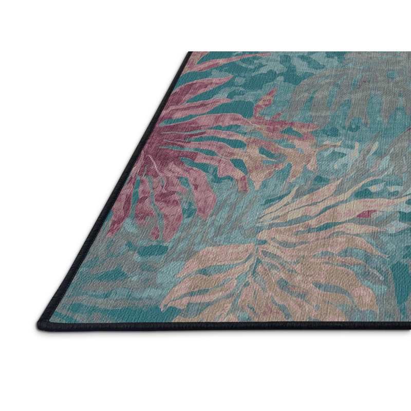 Machine Washable Gray Area Rug, Square 4'