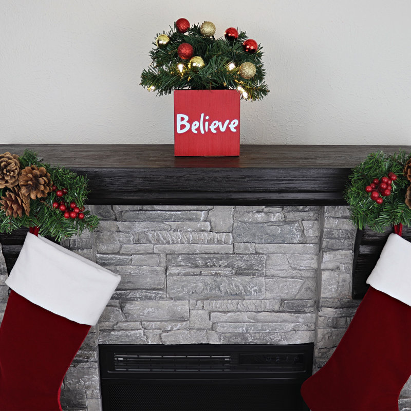 Believe Classic Greenery Decoration with Timer