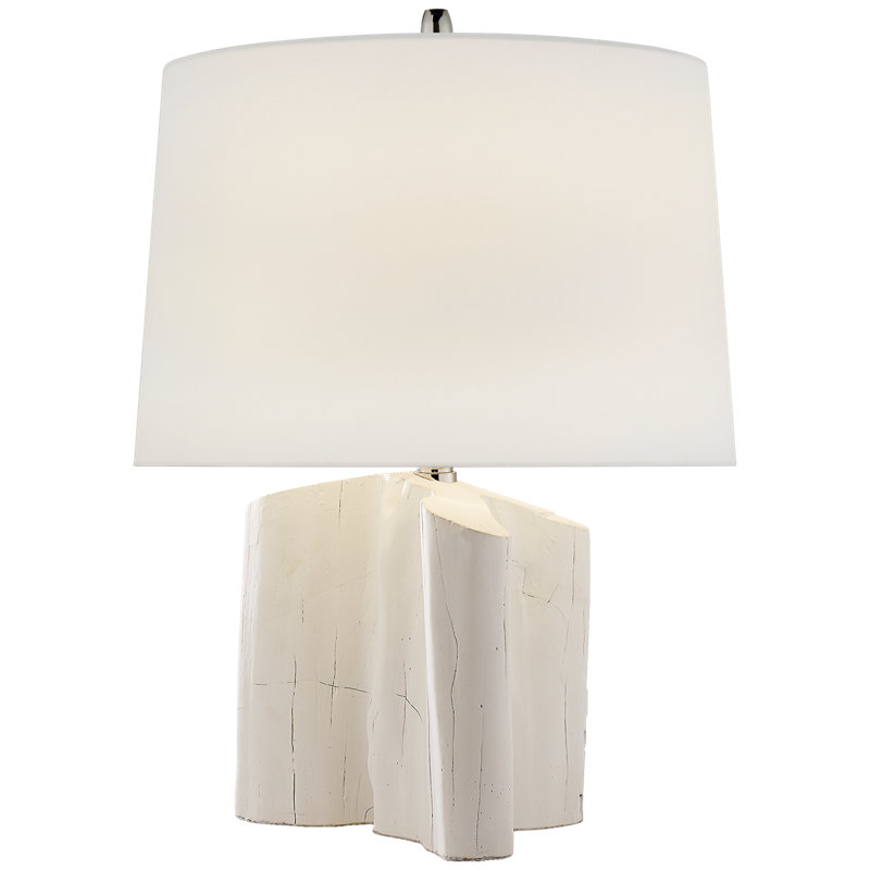 Thomas O'Brien Carmel Table Lamp, Plaster White, Fabric