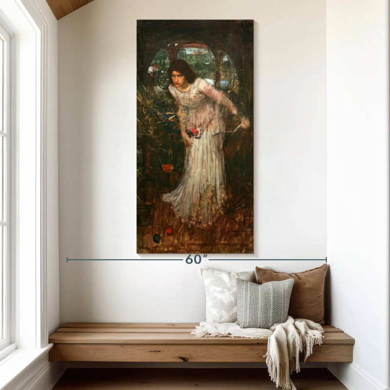 La Dame de Shalott en 1894, H 54 po x l 27 po