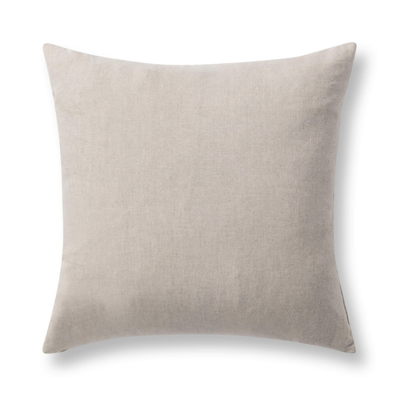 Nisha Linen Blend Throw Pillow, Natural/Ivory