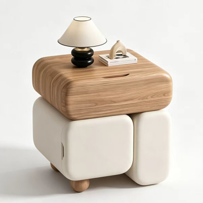 Modern Solid Wood;leatherette
 End Table