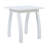 SELMA Acacia Wood Accent Side Table In White PU/ Weather-Resistant Rectangular End Table For Patio/ Garden/ Lawn/ And Living Room