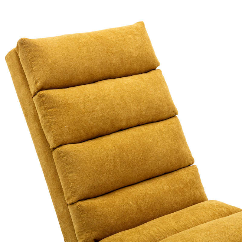 Upholstered Chaise Lounge, Yellow