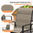 6-Person Patio Dining Set with 63" Metal Dining Table and 6 PVC-coated polyester Armrest Dining Chairs-1996677261