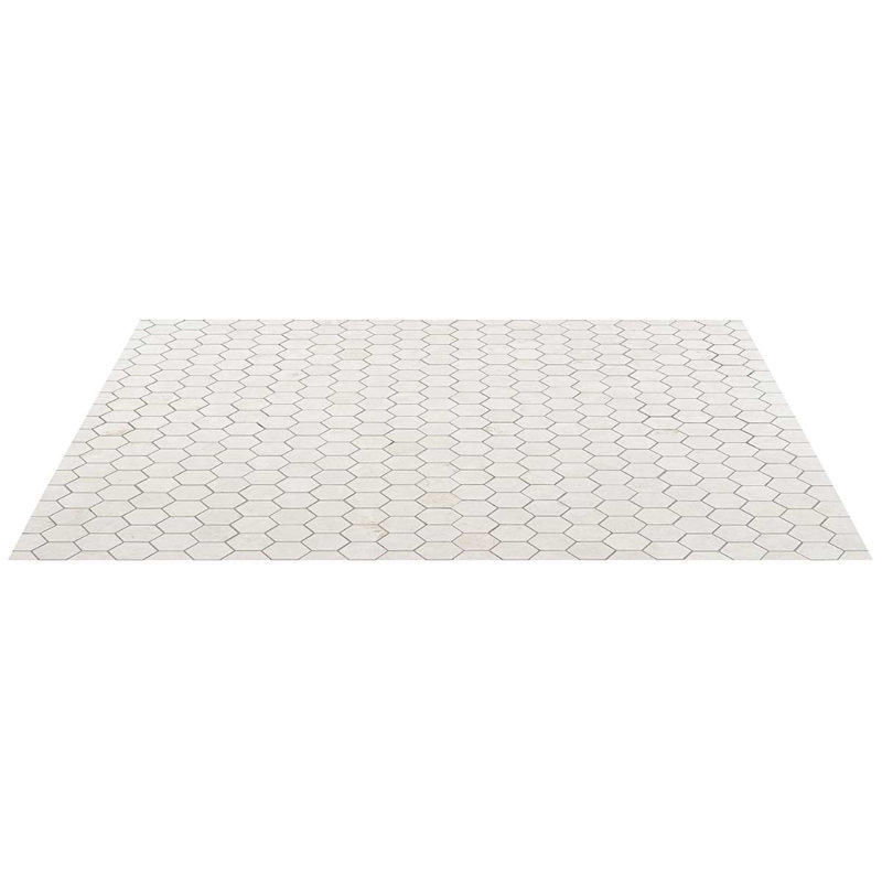Portrait 2" Hexagon Matte Porcelain Mosaic Tile, Ivory