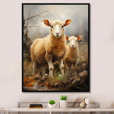 " Beige Sheep Rustic Ruminations II "
