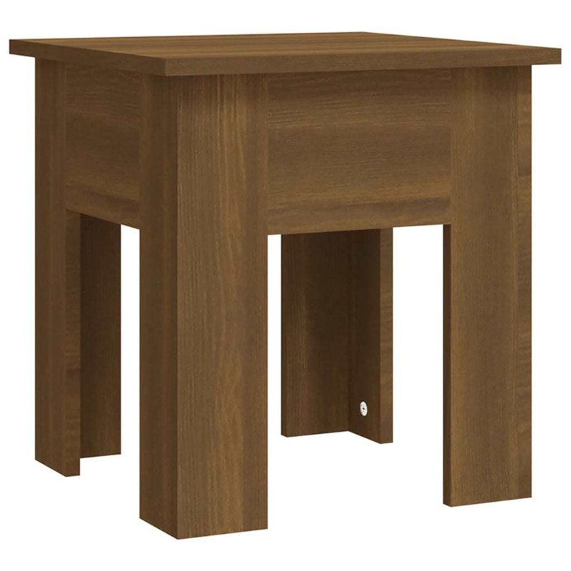 Table de bout en bois d'ingénierie, Brun, 15,7 po x 15,7 po x 16,5 po