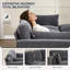 Canapé modulaire rembourré en velours côtelé de 97,9 po Brampton avec repose-pieds amovible Brampton-133024375