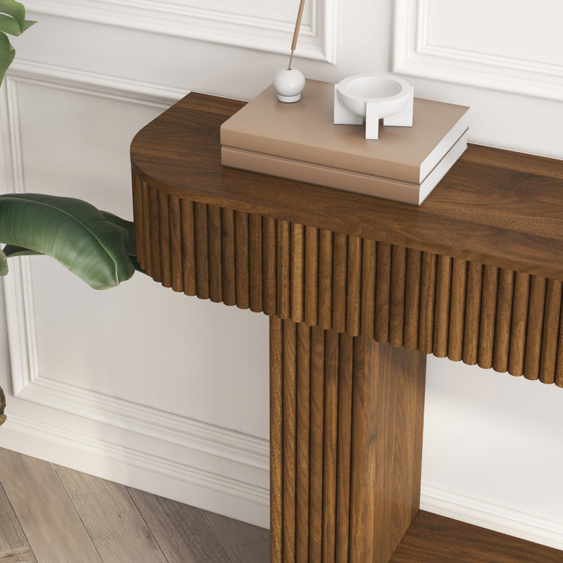Console de 62,9 po de longueur, console rectangulaire en bois derrière le canapé, table d'entrée de ferme, couloir, salon. Table d'appoint étroite pour le salon, le vestibule, l'entrée.