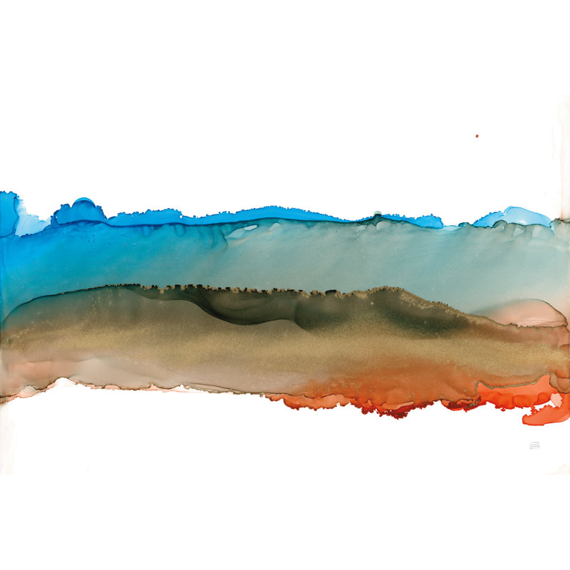 Coastal Ink VIII by Chris Paschke - Painting Print, Black Floater Framed, 30 cm H x 46 cm W