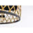 Annas 25 Inch Matte Black And Gold Cage Finish Ceiling Lighted With Remote