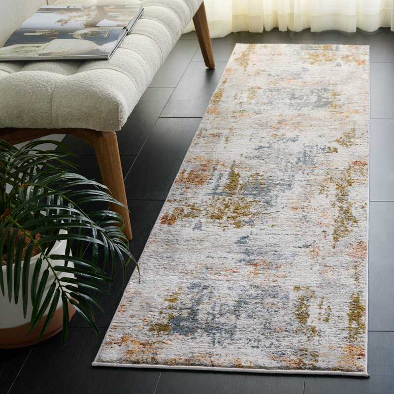 Mersiha Performance Abstract Rug, Runner 2' x 7'