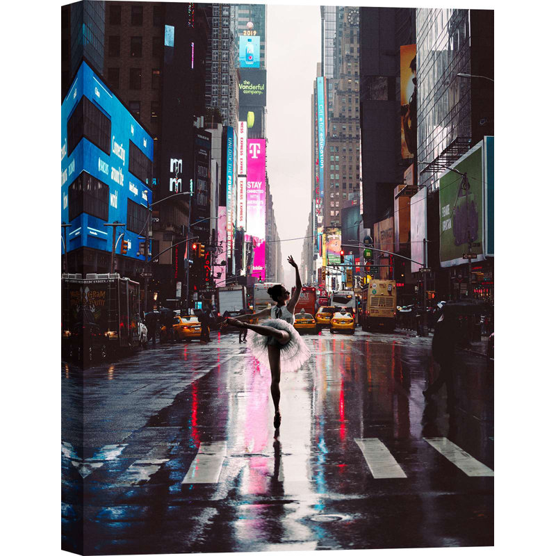 Manhattan Ballet II 1 Piece Wrapped Canvas Wall Art, 100cm H x 70cm W x 4cm D