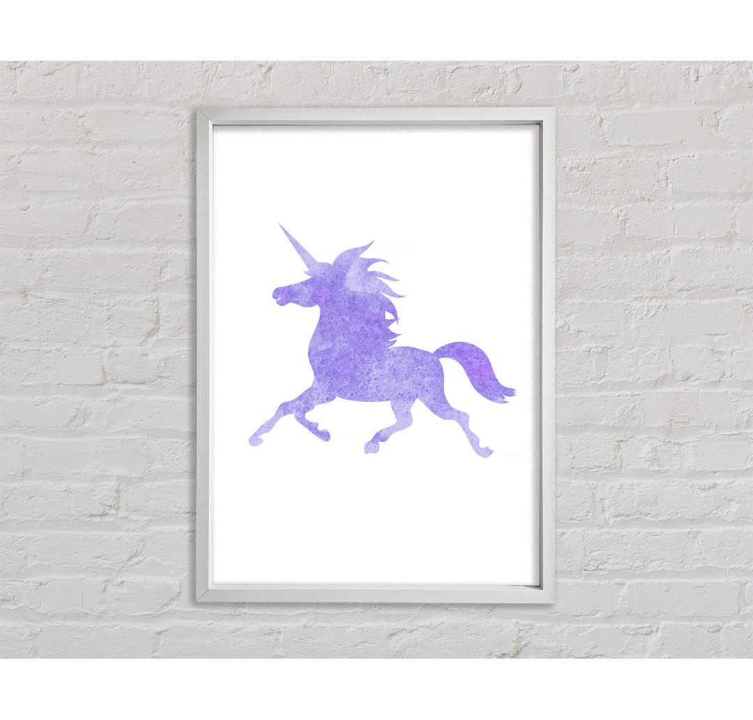 Gerahmtes Leinwandbild Purple Unicorn