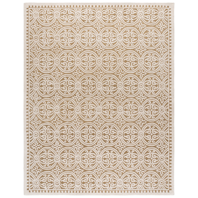 Cambridge 123 Hand Tufted Wool Damask Rug, Rectangle 8' x 10'