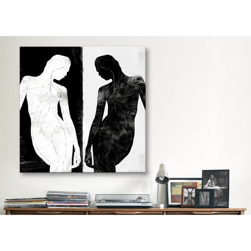 «Contraste Silhouette» par 5by5collective - impression d'art graphique, H 37 po x l 37 po x P 1,5 po