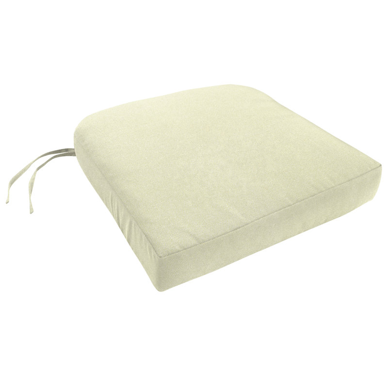 Encinitas Sunbrella Outdoor 3.5'' Dining Chair Cushion, Canvas Natural Sunbrella® Canvas, 3.5" H x 23" W x 18" D