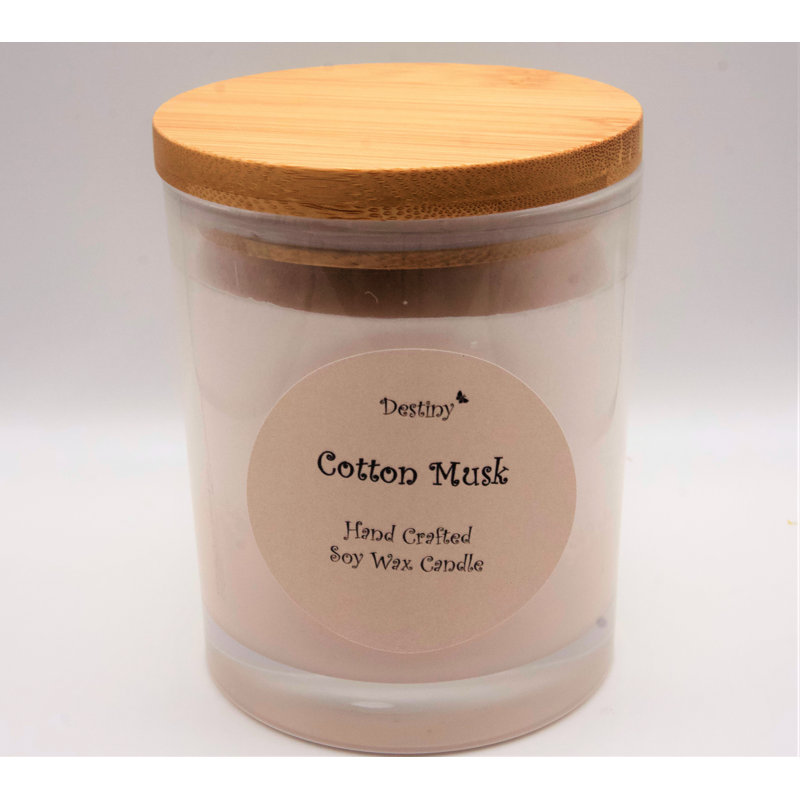 Woody Scented Jar Candle with Glass Holder