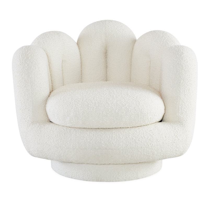 Fauteuil d'appoint pivotant et rembourré Serpentine