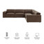 Canapé modulaire en forme de L en espresso 5 pièces Bange-2096178310