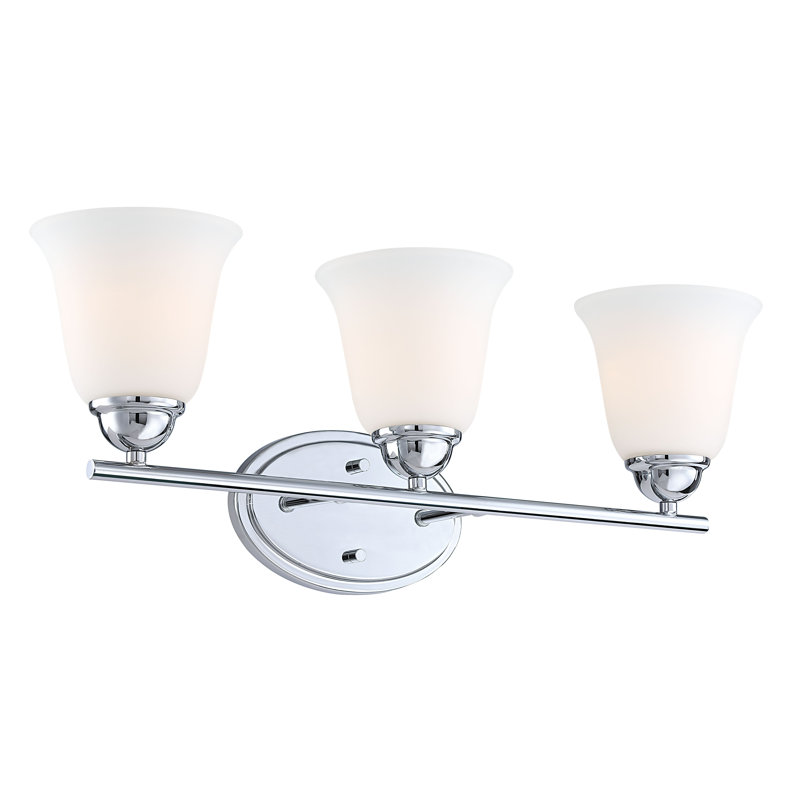 Éclairage pour salle de bain 3 lumières chrome