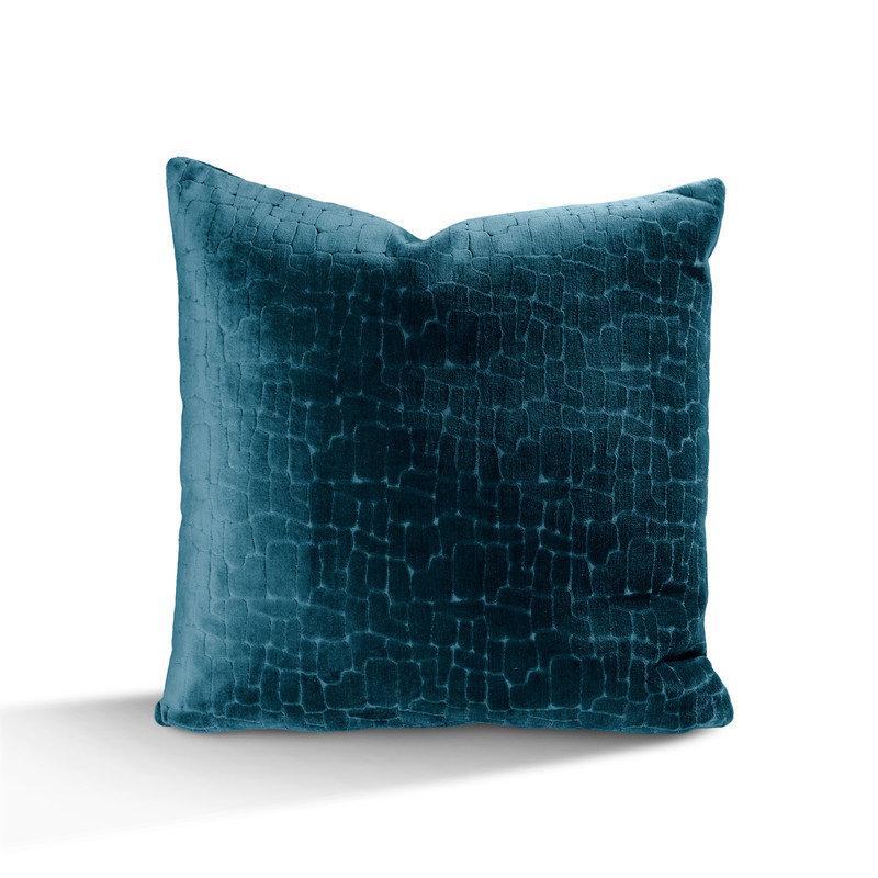Combinaison de duvet en velours Austin, Bleu sarcelle, H 20 po x l 20 po x P 5 po