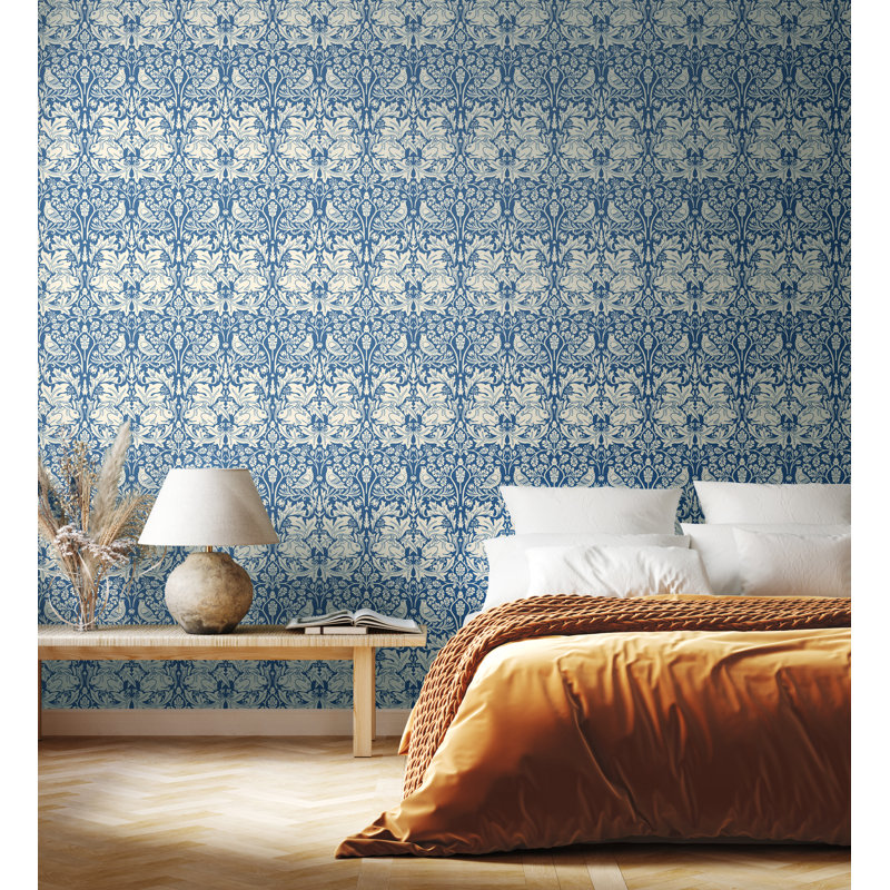 Padstow 10m x 50cm Matte Wallpaper Roll, Navy Blue