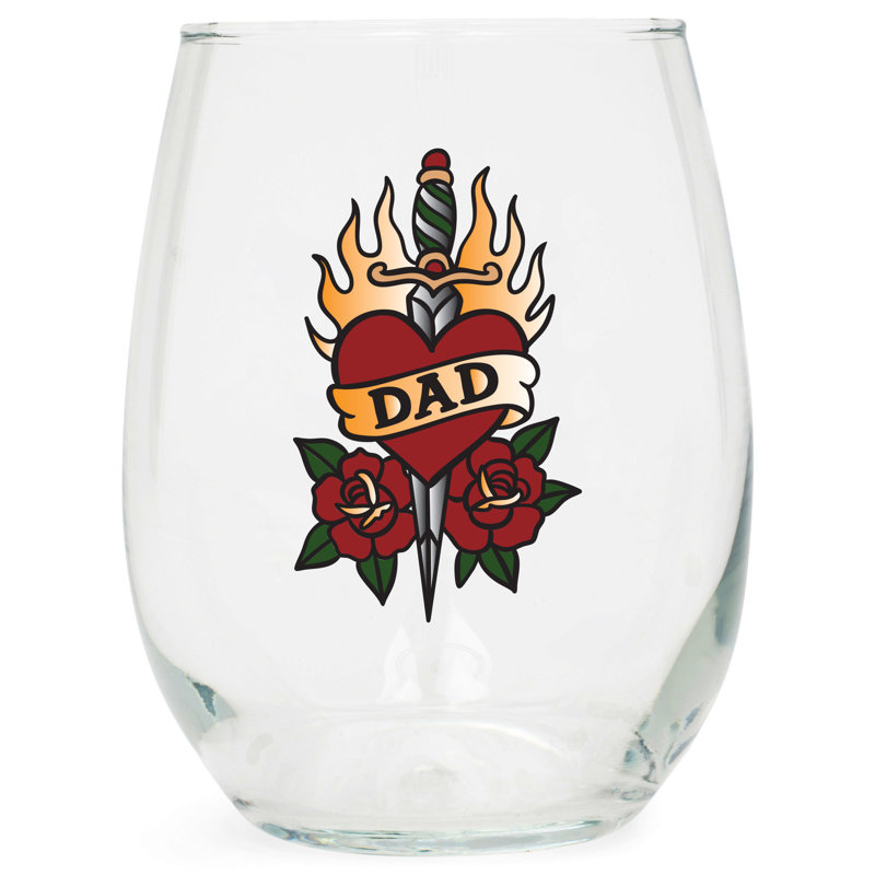 Wine Glass Dad 15 Oz