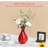 Wavy Red Ceramic Vase