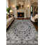 Infinity Floral Area Rug in Gray