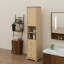 Armoire de salle de bain autoportante de 67,7 pouces de hauteur au design américain classique, avec 1 porte avec tablette réglable, 3 tiroirs, rangement ouvert et aménagement peu encombrant