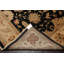 Tapis noir / brun / beige en laine noué à la main de conception unique 7 pi 11 po x 10 pi