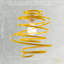 Contemporary Gloss Metal Double Ribbon Spiral Swirl Ceiling Pendant