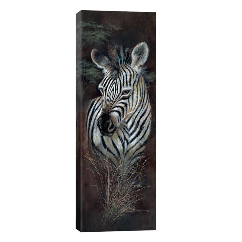 Striped Innocence by Ruane Manning - Wrapped Canvas Panoramic Painting, 30.48 cm H x 91.44 cm W x 1.91 cm D