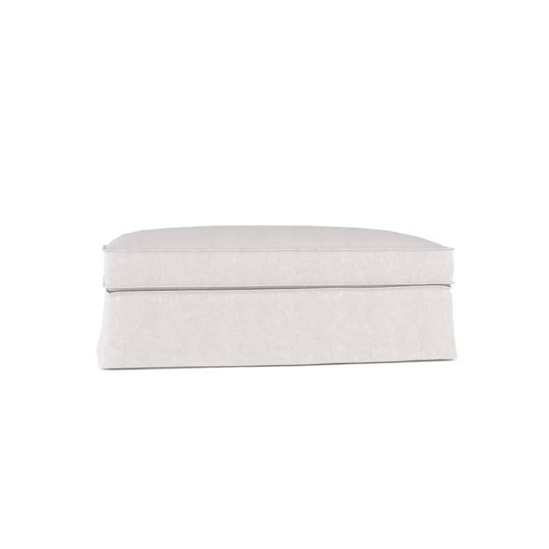 Mulberry Ottoman, Plush Velvet Silver Streak, Weathered