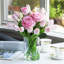 Vase à fleurs en verre transparent de 5 pouces de largeur-265049689