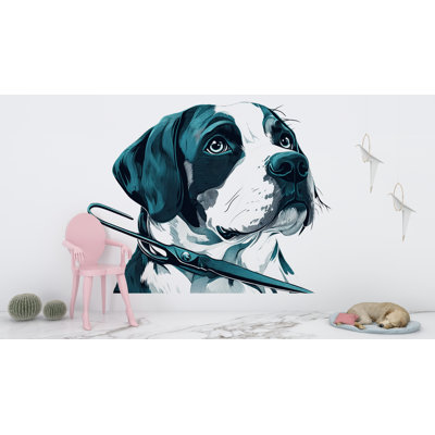Autocollant mural moderne pour chien, grand animal de compagnie, autocollant mural, décoration de bureau, art mural animal amovible, 067 g