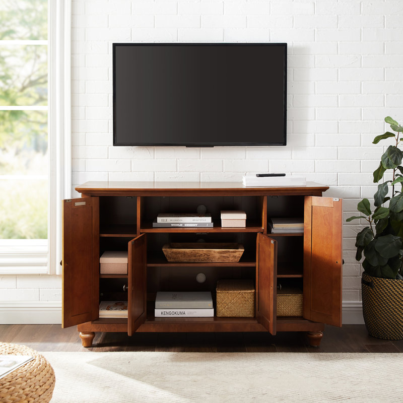 Meuble télé pour téléviseur de 55 po ou moins Hedon, Cerisier classique