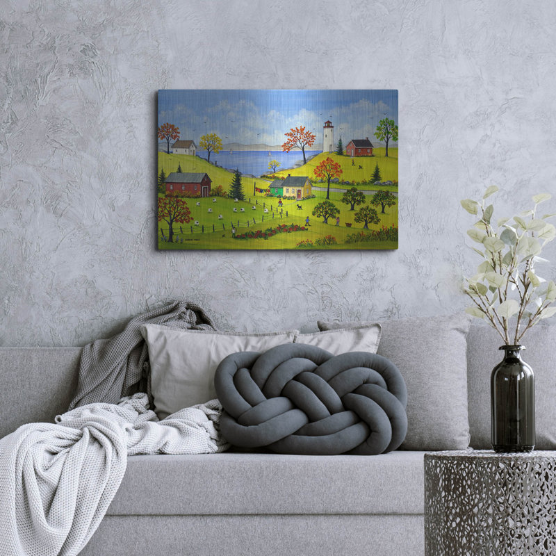 «Bucolique Autumn» par Sharon Mark, art mural en métal, H 24 po x l 36 po