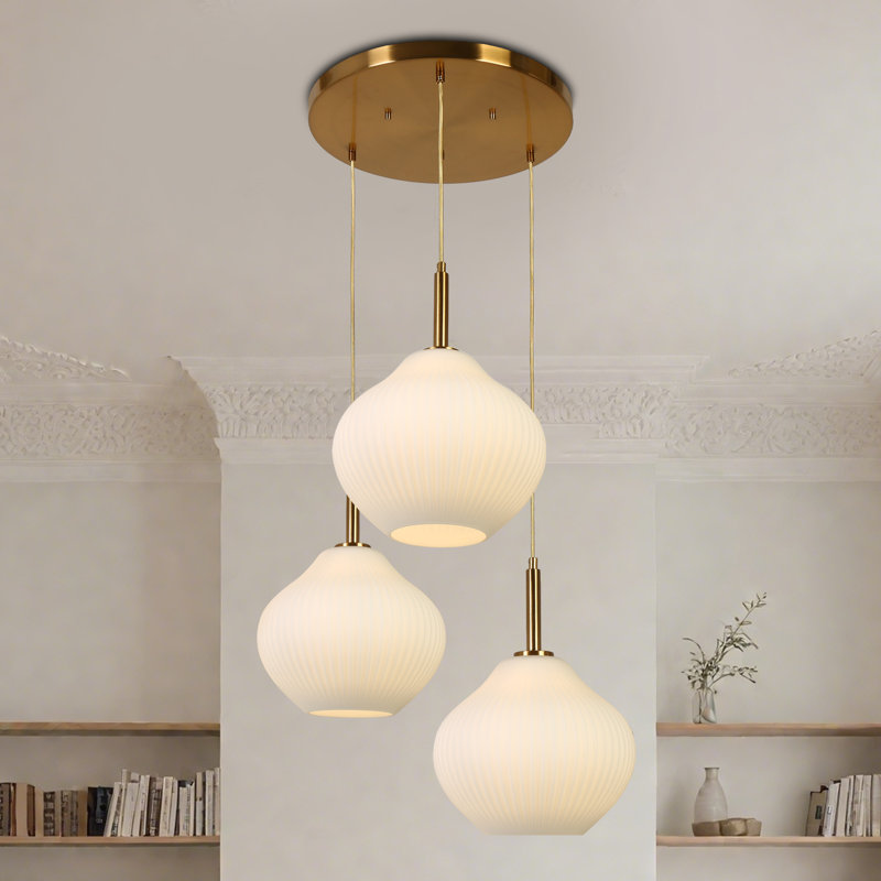 Luminaire suspendu grappe 23 pouces Jonny, Cuivre