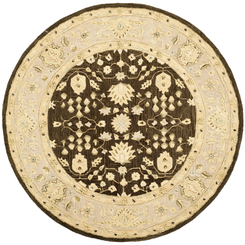 Tingley Hand Tufted Wool Pile Oriental Rug, Round 6'
