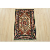 Tapis oriental en laine noué à la main 1 pi 11 po x 3 pi Serapi Serapi