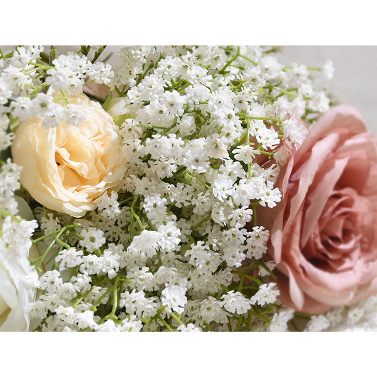 WEISPARK Artificial Flowers - Fake Babys Breath Flowers Gypsophila Bouquet  Bulk 5pcs Faux Silk Flower for Vase, DIY Home Office Wedding Party