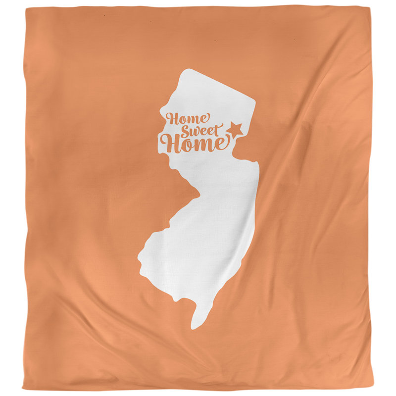 Housse de couette newark doux, Housse de couette simple TG, Orange, Microfibre