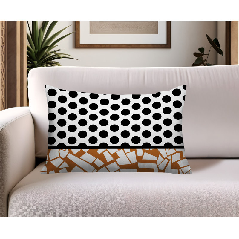 Oreiller rectangulaire réversible intérieur / extérieur Miva, Rectangulaire H 14 po x l 20 po, Orange