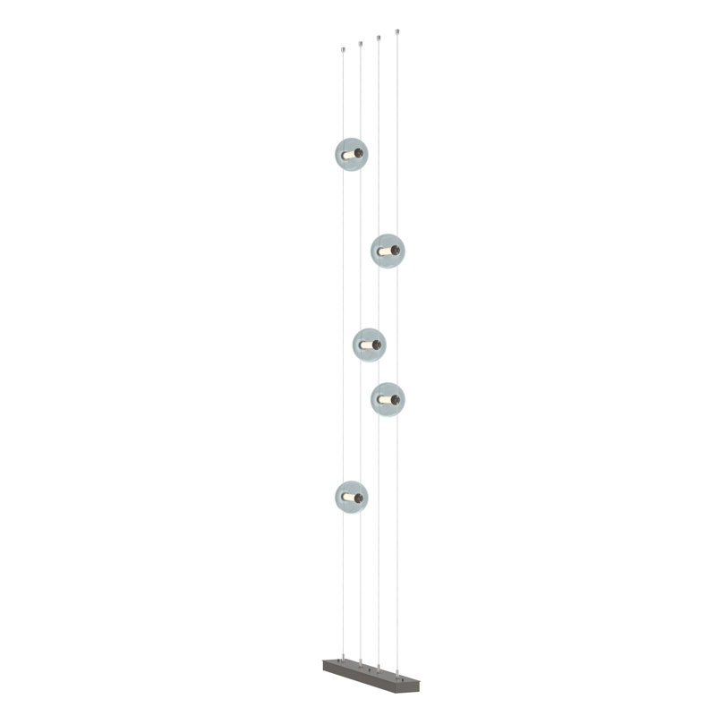 Abacus 240" LED Novelty Floor Lamp, Dark Smoke, Cool Gray Glass