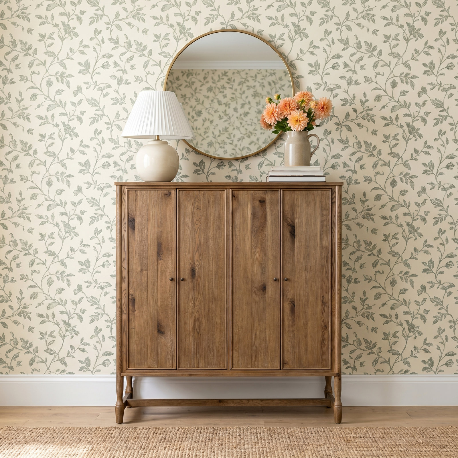 Bari Wide Cabinet, Weathered Oak